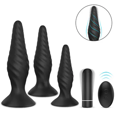 Creme | Set of 3 remote vibrating anal plugs | Prostate massage